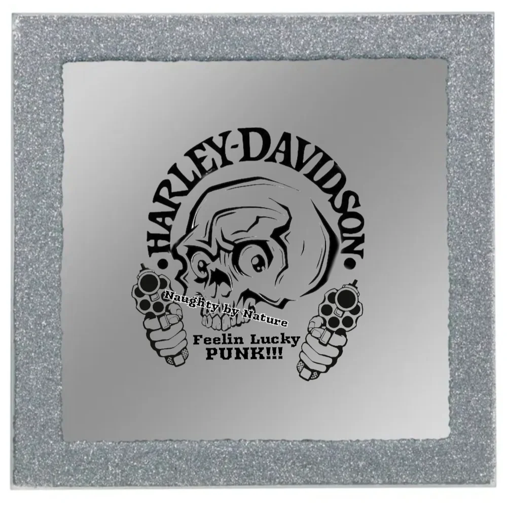 Harley-Davidson Silver Mirror Wall Decor